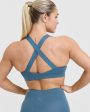 Timeless Wide Strap Sports Bra | Moonstone Blue For Sale