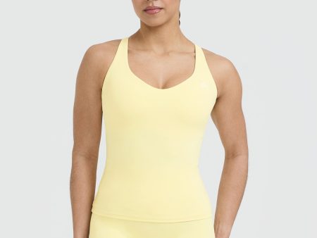 Unified V-Neck Cross Back Vest | Sherbert Yellow on Sale