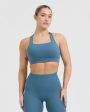 Timeless Wide Strap Sports Bra | Moonstone Blue For Sale