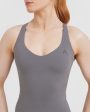 Unified V-Neck Cross Back Vest | Ash Grey Fashion