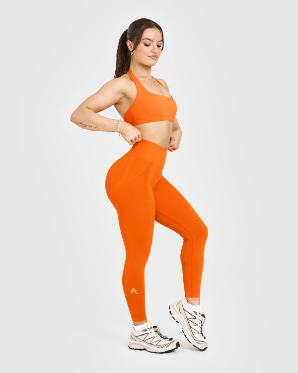 Effortless Seamless Leggings | Flame Orange Fashion