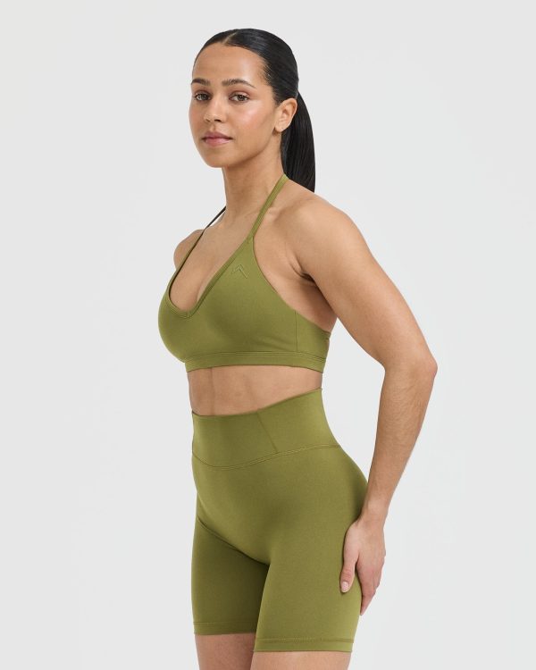 Timeless Strappy Bralette | Olive Green Online Sale