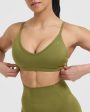 Timeless Strappy Bralette | Olive Green Online Sale