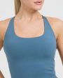 Timeless Square Neck Mid Vest | Moonstone Blue For Sale