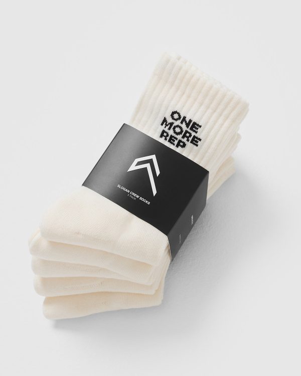 Slogan Crew Socks 5 Pack | Off White Online