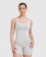 Timeless Square Neck Mid Vest | Light Grey Fashion