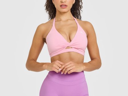 Unified Twist Sports Bra | Petal Pink For Cheap