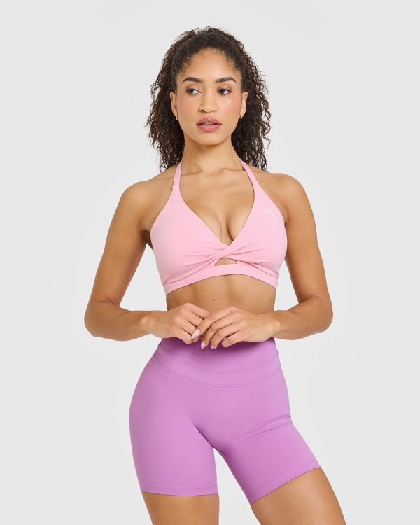 Unified Twist Sports Bra | Petal Pink For Cheap