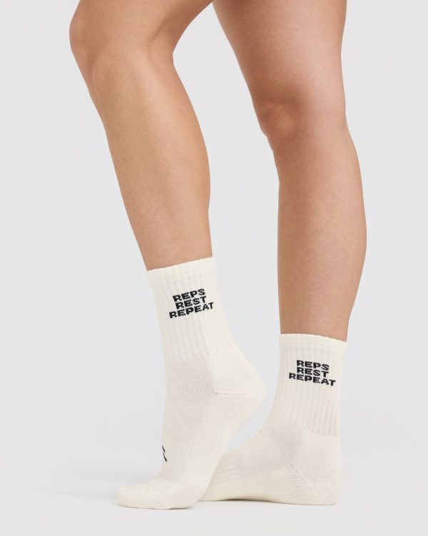 Slogan Crew Socks 5 Pack | Off White Online