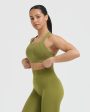 Timeless Wide Strap Sports Bra | Olive Green Online