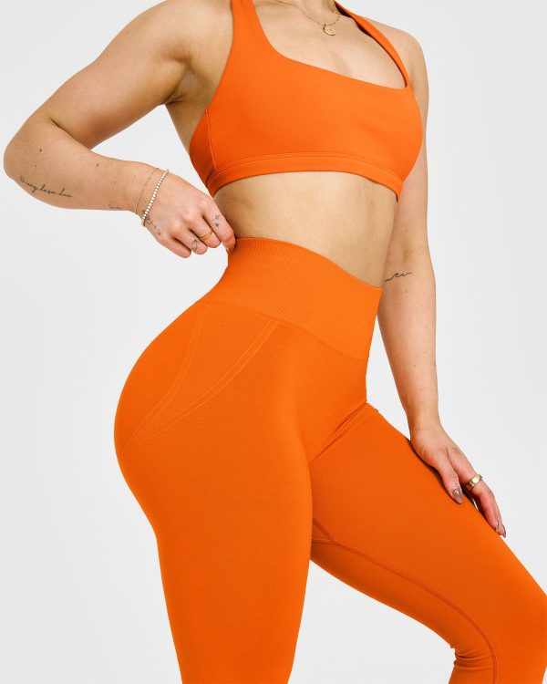 Effortless Seamless Leggings | Flame Orange Fashion