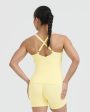 Unified V-Neck Cross Back Vest | Sherbert Yellow on Sale