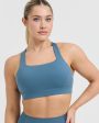 Timeless Wide Strap Sports Bra | Moonstone Blue For Sale