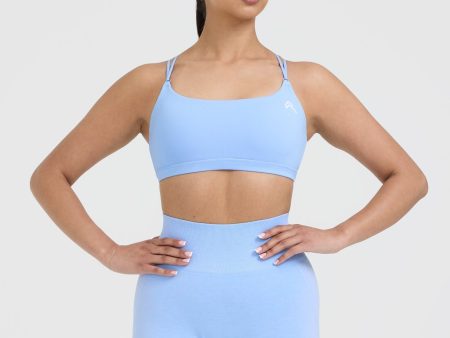 Everyday Cross Over Bralette | Powdered Blue For Cheap