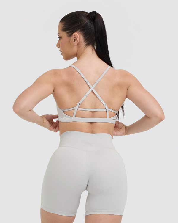 Timeless Strappy Bralette | Light Grey Sale