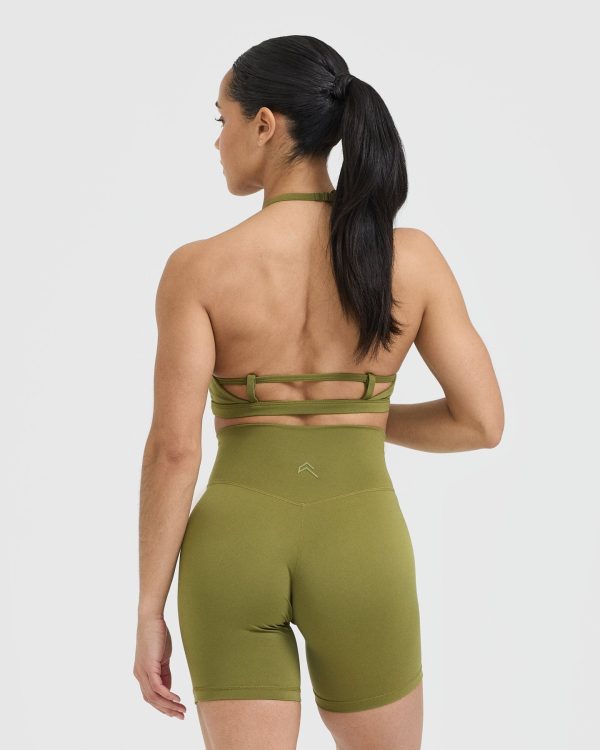 Timeless Strappy Bralette | Olive Green Online Sale