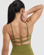 Timeless Strappy Bralette | Olive Green Online Sale