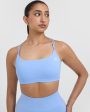 Everyday Cross Over Bralette | Powdered Blue For Cheap