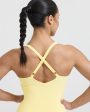 Unified V-Neck Cross Back Vest | Sherbert Yellow on Sale