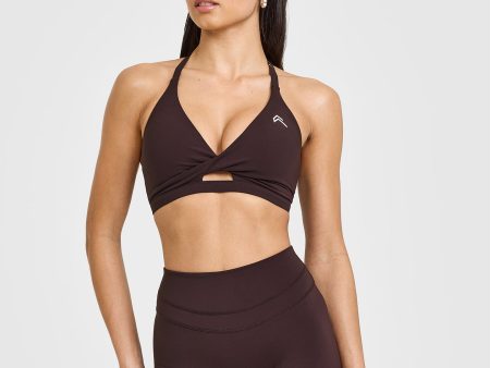 Unified Twist Sports Bra | Plum Brown Supply