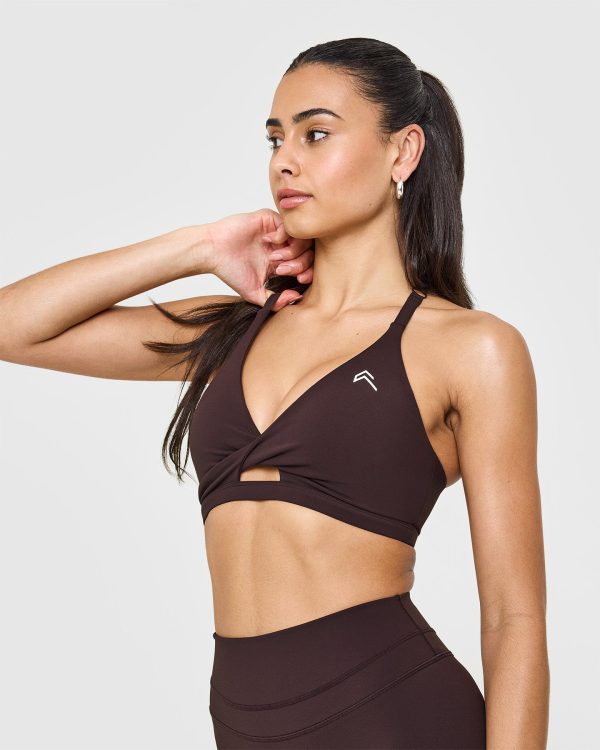 Unified Twist Sports Bra | Plum Brown Supply