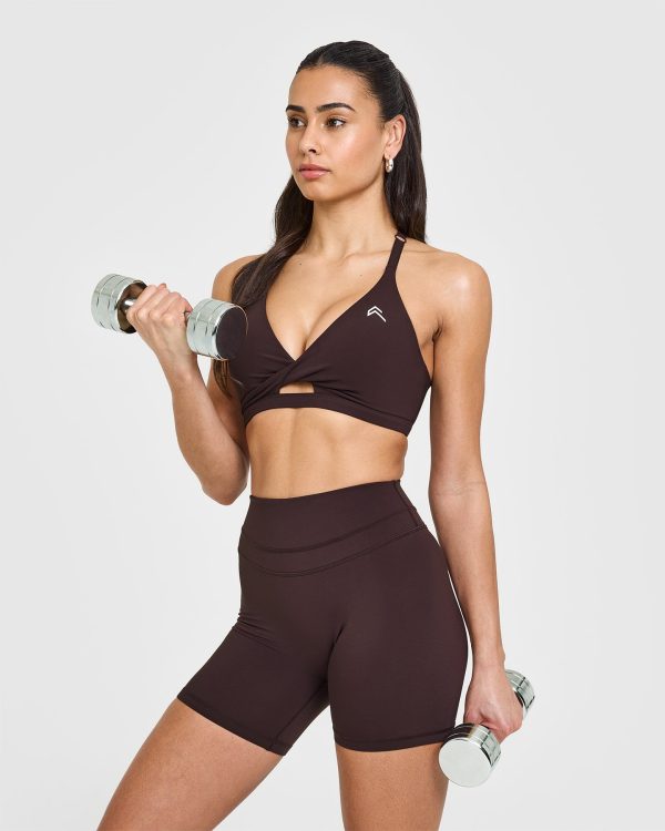 Unified Twist Sports Bra | Plum Brown Supply