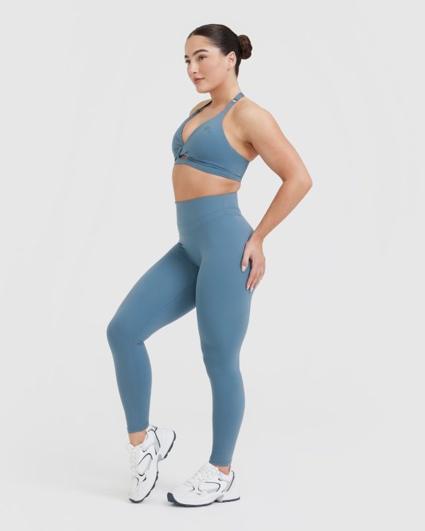 Unified Twist Sports Bra | Moonstone Blue Online